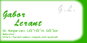 gabor lerant business card